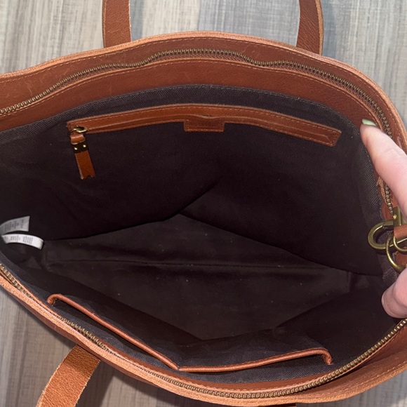 Madewell Brown Leather Tote Bag - Picture 8 of 9